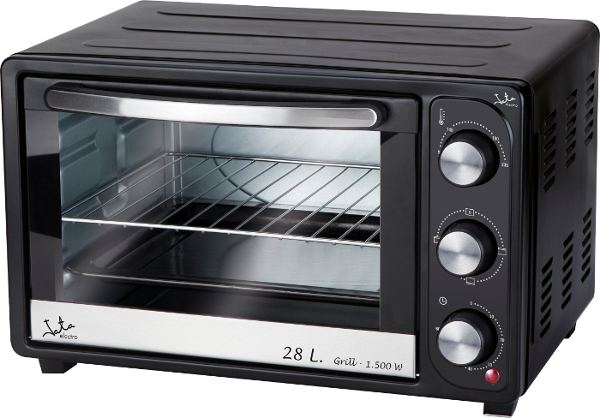Horno compacto de sobremesa mini Jata HN928, 28 litros, 1500W, 48 x 39 x 31 cm, Temporizador, negro